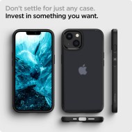 Удароустойчив твърд кейс за iPhone 13 от Spigen Ultra Hybrid - Frost Black