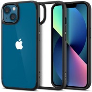 Удароустойчив твърд кейс за iPhone 13 Mini от Spigen Ultra Hybrid - Матово Черно