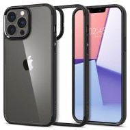 Удароустойчив твърд кейс за iPhone 13 Pro от Spigen Ultra Hybrid - Матово Черно