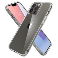 Удароустойчив твърд кейс за iPhone 13 Pro Max от Spigen Ultra Hybrid - Прозрачен