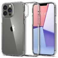 Удароустойчив твърд кейс за iPhone 13 Pro Max от Spigen Ultra Hybrid - Прозрачен