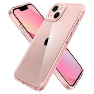 Удароустойчив твърд кейс за iPhone 13 от Spigen Ultra Hybrid - Rose Crystal