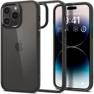 Удароустойчив твърд кейс за iPhone 14 Pro от Spigen Ultra Hybrid - Матово Черно