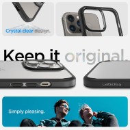 Удароустойчив твърд кейс за iPhone 14 Pro от Spigen Ultra Hybrid - Матово Черно
