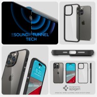 Удароустойчив твърд кейс за iPhone 14 Pro от Spigen Ultra Hybrid - Матово Черно