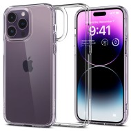 Удароустойчив твърд кейс за iPhone 14 Pro Max от Spigen Ultra Hybrid - Прозрачен