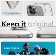 Удароустойчив твърд кейс за iPhone 14 Pro Max от Spigen Ultra Hybrid - Прозрачен
