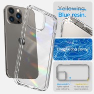 Удароустойчив твърд кейс за iPhone 14 Pro Max от Spigen Ultra Hybrid - Прозрачен