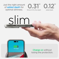 Удароустойчив твърд кейс за iPhone 14 Pro Max от Spigen Ultra Hybrid - Прозрачен