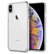 Удароустойчив твърд кейс за iPhone X / XS от Spigen Ultra Hybrid - Прозрачен