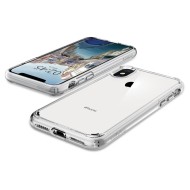 Удароустойчив твърд кейс за iPhone X / XS от Spigen Ultra Hybrid - Прозрачен