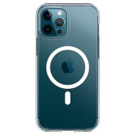 Удароустойчив кейс с MagSafe пръстен за iPhone 12 / 12 Pro от Spigen Ultra Hybrid Mag - Бял