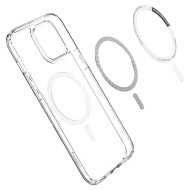 Удароустойчив кейс с MagSafe пръстен за iPhone 12 / 12 Pro от Spigen Ultra Hybrid Mag - Бял