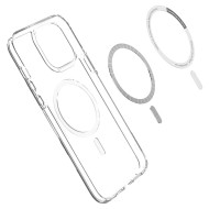 Удароустойчив кейс с MagSafe пръстен за iPhone 13 Pro Max от Spigen Ultra Hybrid Mag - Бял