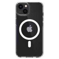 Удароустойчив кейс с MagSafe пръстен за iPhone 13 от Spigen Ultra Hybrid Mag - Бял