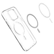 Удароустойчив кейс с MagSafe пръстен за iPhone 14 Pro от Spigen Ultra Hybrid Mag - Бял