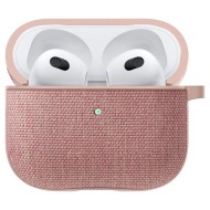 Твърд, текстилен калъф за Apple AirPods 3 от Spigen Urban Fit - Rose Gold