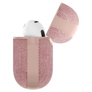 Твърд, текстилен калъф за Apple AirPods 3 от Spigen Urban Fit - Rose Gold