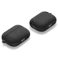 Твърд, текстилен калъф за Apple AirPods Pro 1/2 от Spigen Urban Fit - Черен