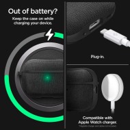 Твърд, текстилен калъф за Apple AirPods Pro 1/2 от Spigen Urban Fit - Черен
