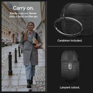 Твърд, текстилен калъф за Apple AirPods Pro 1/2 от Spigen Urban Fit - Черен