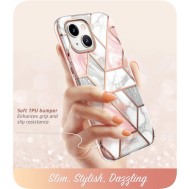 360 градусов калъф за iPhone 14 Plus / 15 Plus от Supcase Cosmo - Marble