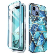 360 градусов калъф за iPhone 14  Plus / 15 Plus от Supcase Cosmo - Ocean Blue