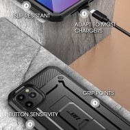 360 градусов калъф за iPhone 12 / 12 Pro от Supcase Unicorn Beetle Pro - Черен