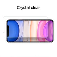 Стъклен ротектор за дисплей на iPhone 11 от Spigen ALM Glass FC - Черен -----