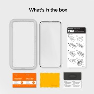 Стъклен ротектор за дисплей на iPhone 11 от Spigen ALM Glass FC - Черен -----