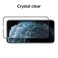 Стъклен ротектор за дисплей на iPhone 11 Pro Max от Spigen ALM Glass FC - Черен -----