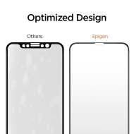Стъклен ротектор за дисплей на iPhone 11 Pro Max от Spigen ALM Glass FC - Черен -----