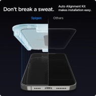 2 броя стъклени протектори за дисплей на iPhone 12 / 12 Pro от Spigen Glas.TR "Ez Fit" 2-pack - Прозрачен