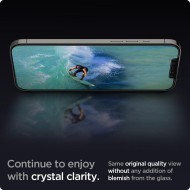 2 броя стъклени протектори за дисплей на iPhone 12 / 12 Pro от Spigen Glas.TR "Ez Fit" 2-pack - Прозрачен