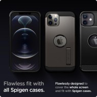 2 броя стъклени протектори за дисплей на iPhone 12 / 12 Pro от Spigen Glas.TR "Ez Fit" 2-pack - Прозрачен