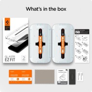 2 броя стъклени протектори за дисплей на iPhone 12 / 12 Pro от Spigen Glas.TR "Ez Fit" 2-pack - Прозрачен