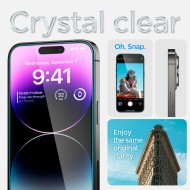 2 броя стъклени протектори за дисплей на iPhone 14 Pro от Spigen Glas.TR "Ez Fit" 2-pack - Прозрачен