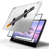 Стъклен протектор за Tesla Model X 2022 / Model S 2021 от Spigen Glas.TR.Ez Fit - Черен