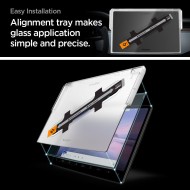 Стъклен протектор за Tesla Model X 2022 / Model S 2021 от Spigen Glas.TR.Ez Fit - Черен