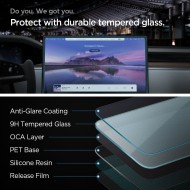 Стъклен протектор за Tesla Model X 2022 / Model S 2021 от Spigen Glas.TR.Ez Fit - Черен