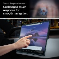 Стъклен протектор за Tesla Model X 2022 / Model S 2021 от Spigen Glas.TR.Ez Fit - Черен