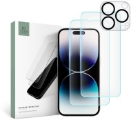 2 броя протектори за дисплей и протектор за камера на iPhone 14 Pro от Tech-Protect Supreme Set 