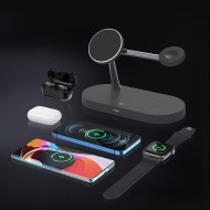 Безжична зарядна станция 3 в 1 от Tech Protect A12 - Черна