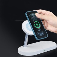 Зарядна станция 3 в 1 с MagSafe за iPhone, AirPods и Apple Watch от Tech-Protect A12 - Бяла