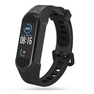 Силиконова каишка за Xiaomi Mi Smart Band 5 / 6 / 7 / NFC от Tech-Protect Armour - Черна