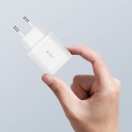 Комплект зарядно и кабел с USB-C за IOS и Android от Tech-Protect C20W - Бял
