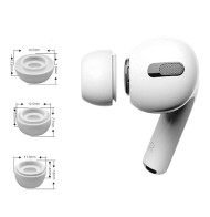 Силиконови тапички за слушалки на Apple AirPods Pro 1 / 2 от Tech Protect - Бял