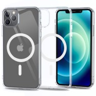 Твърд кейс с MagSafe пръстен за iPhone 11 Pro Max от Tech-Protect FlexAir Hybrid - Прозрачен