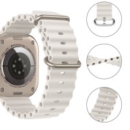 Силиконова каишка за Apple Watch 6/7/8/9/10/SE/ Ultra 1-2 (44/45/46/49 mm) от Tech-Protect IconBand Pro - Бежов