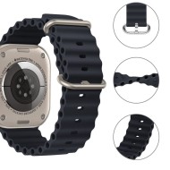 Силиконова каишка за Apple Watch 6/7/8/9/10/SE/ Ultra 1-2 (44/45/46/49 mm) от Tech-Protect IconBand Pro - Черен